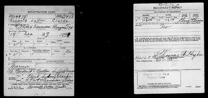 U.S., World War I Draft Registration Cards, 1917-1918