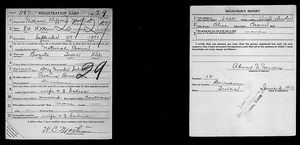 U.S., World War I Draft Registration Cards, 1917-1918