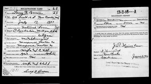 U.S., World War I Draft Registration Cards, 1917-1918