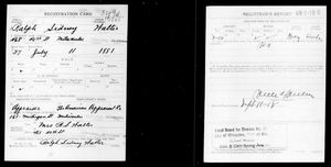 U.S., World War I Draft Registration Cards, 1917-1918