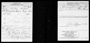 U.S., World War I Draft Registration Cards, 1917-1918