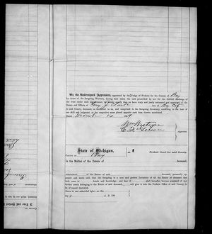 Michigan, U.S., Wills and Probate Records, 1784-1980