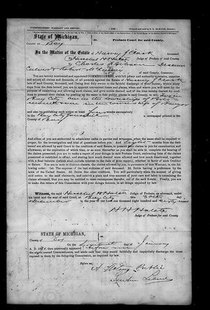 Michigan, U.S., Wills and Probate Records, 1784-1980