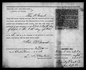 Michigan, U.S., Wills and Probate Records, 1784-1980