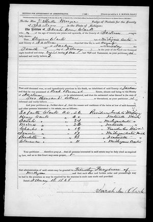 Michigan, U.S., Wills and Probate Records, 1784-1980