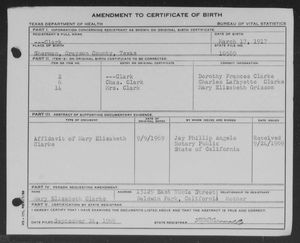 Texas, U.S., Birth Certificates, 1903-1932