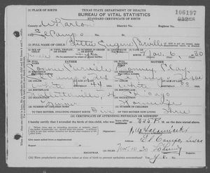 Texas, U.S., Birth Certificates, 1903-1932