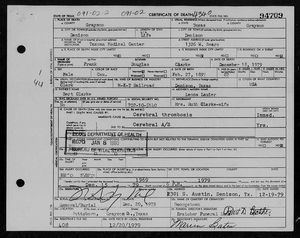 Texas, U.S., Death Certificates, 1903-1982