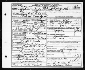 Texas, U.S., Death Certificates, 1903-1982