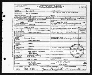 Texas, U.S., Death Certificates, 1903-1982