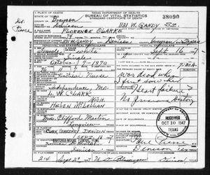 Texas, U.S., Death Certificates, 1903-1982