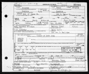 Texas, U.S., Death Certificates, 1903-1982