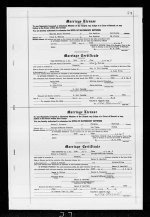 Arizona, U.S., County Marriage Records, 1865-1972