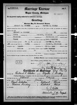 Michigan, U.S., Marriage Records, 1867-1952