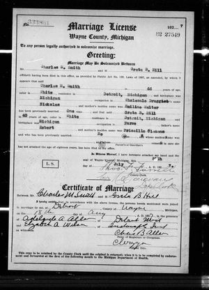 Michigan, U.S., Marriage Records, 1867-1952