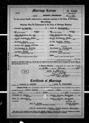 Michigan, U.S., Marriage Records, 1867-1952