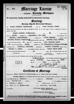 Michigan, U.S., Marriage Records, 1867-1952