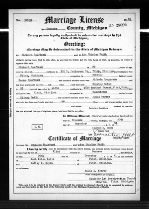 Michigan, U.S., Marriage Records, 1867-1952