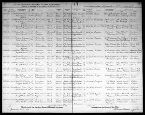 Michigan, U.S., Marriage Records, 1867-1952