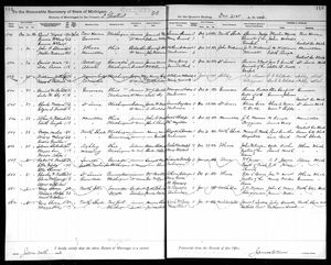 Michigan, U.S., Marriage Records, 1867-1952