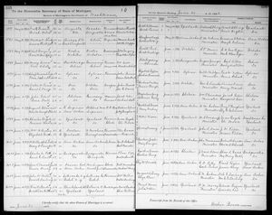 Michigan, U.S., Marriage Records, 1867-1952