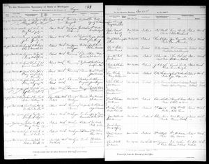 Michigan, U.S., Marriage Records, 1867-1952