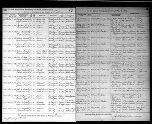 Michigan, U.S., Marriage Records, 1867-1952