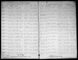 Michigan, U.S., Marriage Records, 1867-1952