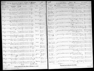 Michigan, U.S., Marriage Records, 1867-1952