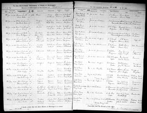 Michigan, U.S., Marriage Records, 1867-1952