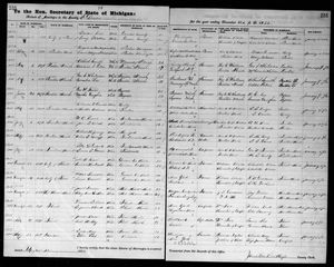 Michigan, U.S., Marriage Records, 1867-1952