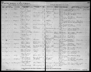 Michigan, U.S., Marriage Records, 1867-1952