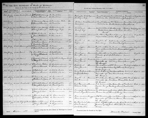 Michigan, U.S., Marriage Records, 1867-1952