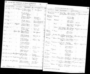 Michigan, U.S., Marriage Records, 1867-1952