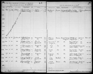 Michigan, U.S., Marriage Records, 1867-1952