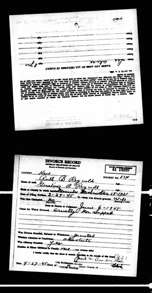 Michigan, U.S., Divorce Records, 1897-1952