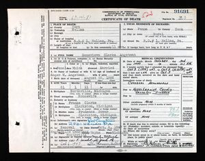 Pennsylvania, U.S., Death Certificates, 1906-1969