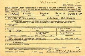 U.S., World War II Draft Cards Young Men, 1940-1947