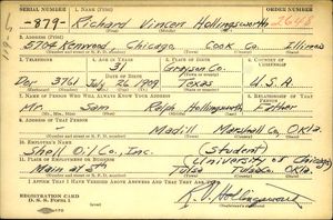 U.S., World War II Draft Cards Young Men, 1940-1947