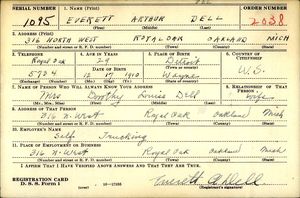 U.S., World War II Draft Cards Young Men, 1940-1947