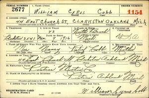 U.S., World War II Draft Cards Young Men, 1940-1947