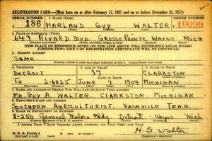 U.S., World War II Draft Cards Young Men, 1940-1947