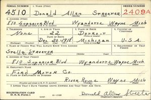 U.S., World War II Draft Cards Young Men, 1940-1947