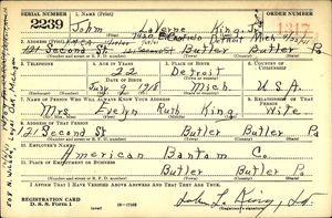 U.S., World War II Draft Cards Young Men, 1940-1947