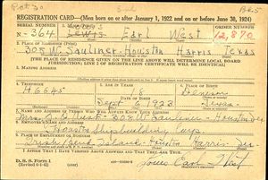 U.S., World War II Draft Cards Young Men, 1940-1947