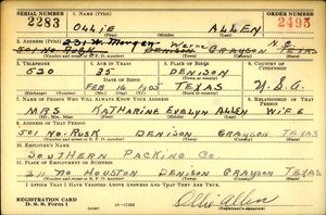 U.S., World War II Draft Cards Young Men, 1940-1947