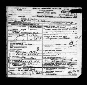 Michigan, U.S., Death Records, 1867-1952