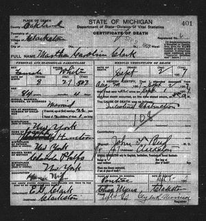 Michigan, U.S., Death Records, 1867-1952