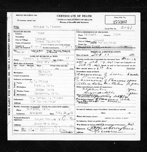 Michigan, U.S., Death Records, 1867-1952