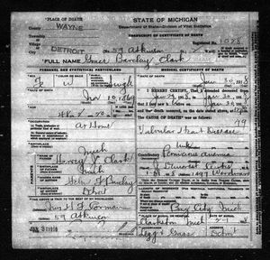 Michigan, U.S., Death Records, 1867-1952